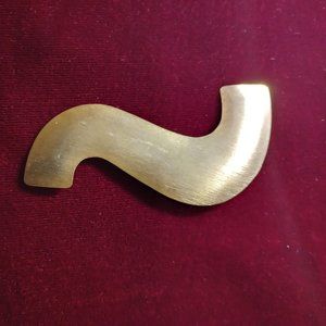 Vintage gold tone abstract pin